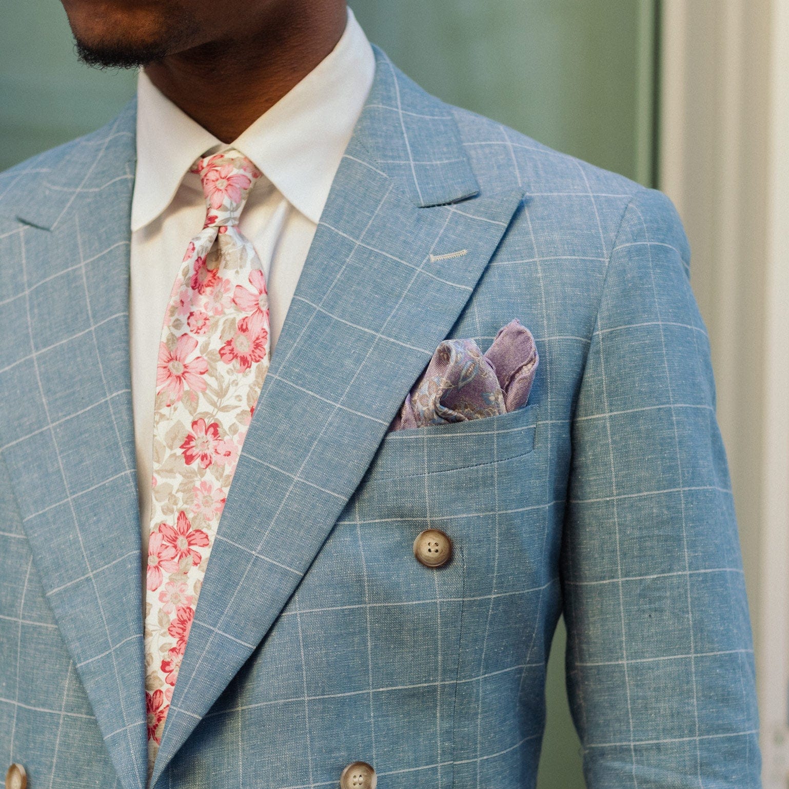 Pink Floral Luxury Men's Silk Tie