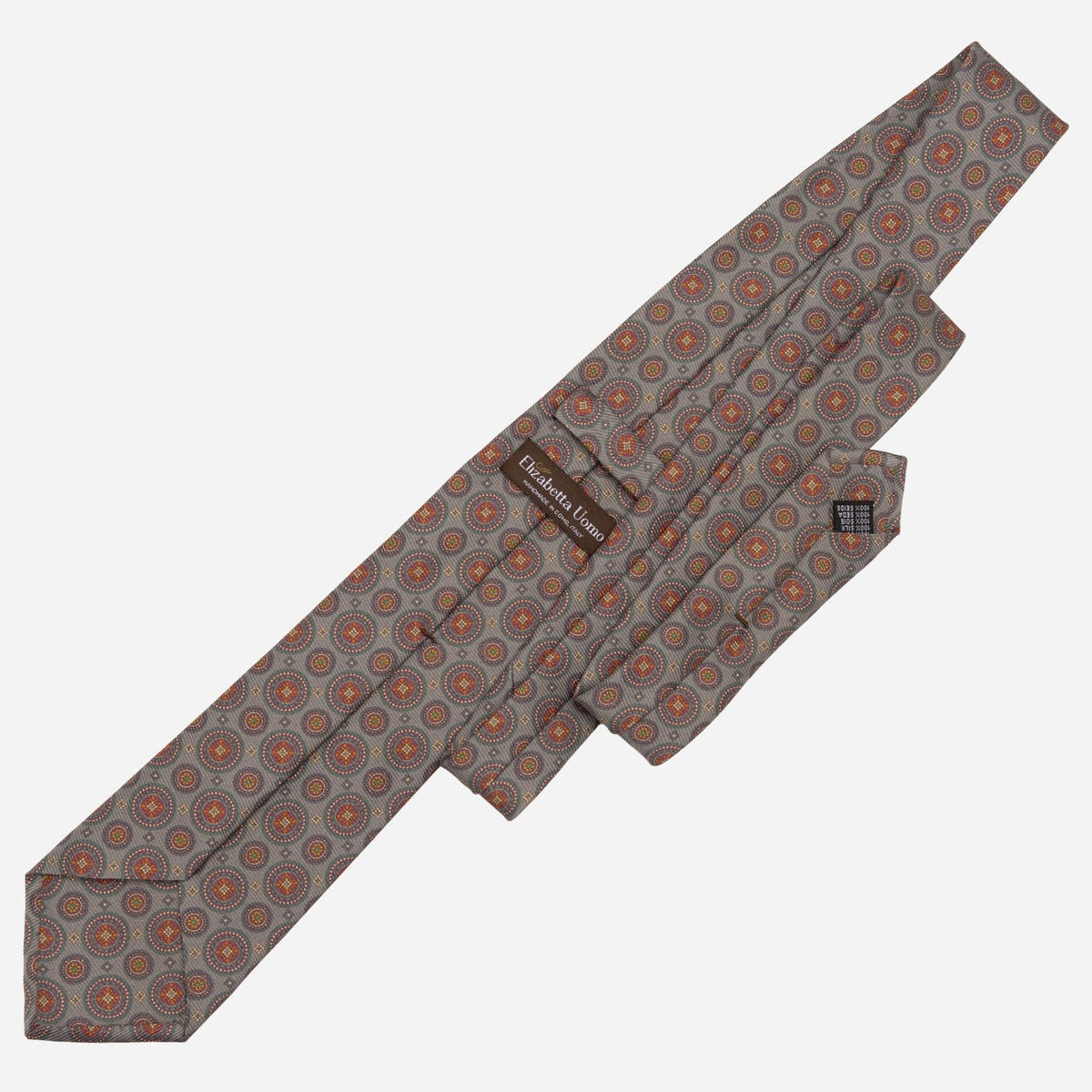 Blue Grey Madder Silk Italian Tie