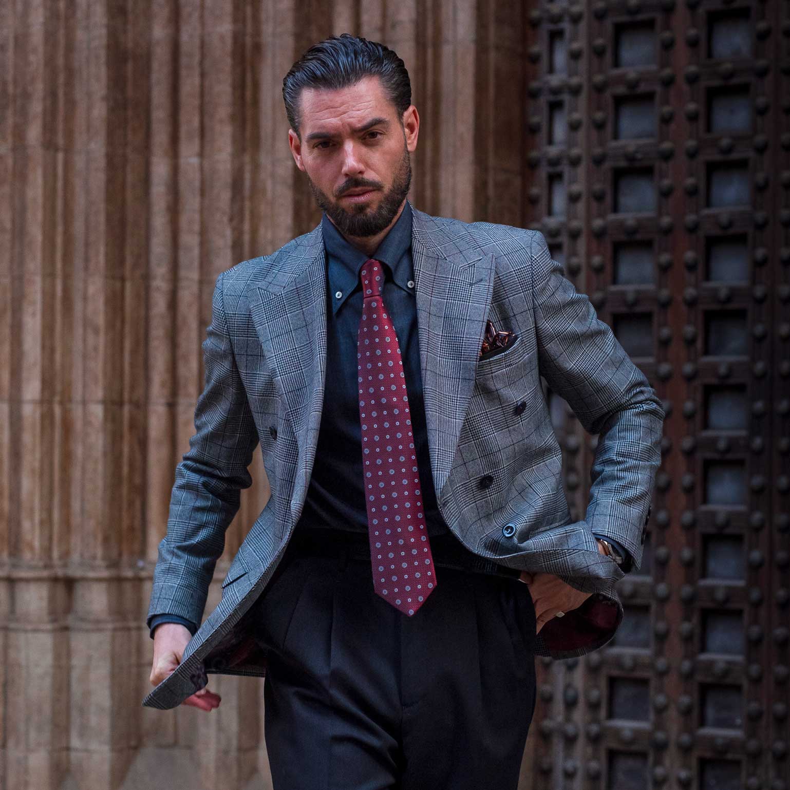 Men's Designer Italian Silk Tie Burgundy
