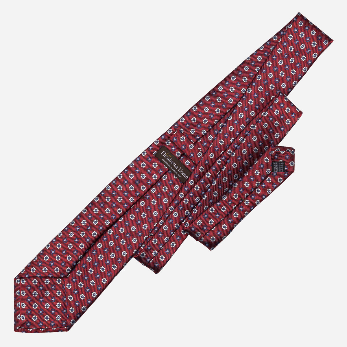 Red Floral Medallion Italian Silk Tie