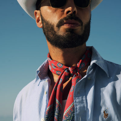 Red Silk Neckerchief - Made in Italy