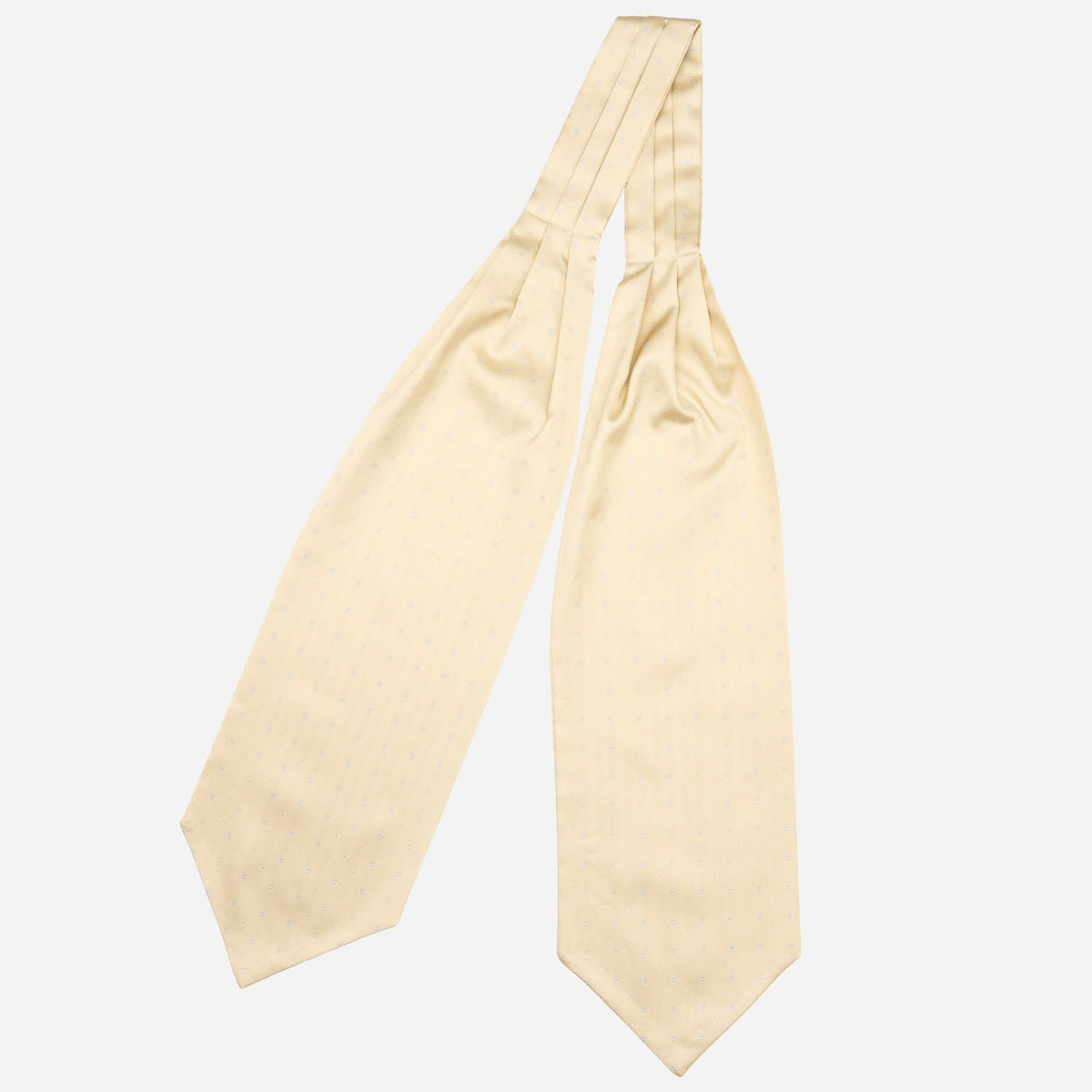 Italian Yellow Silk Woven Ascot Tie