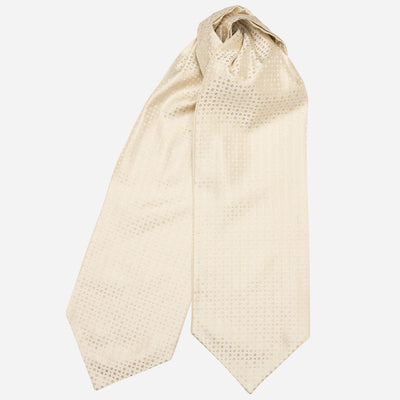 Champagne Italian Silk Ascot Tie