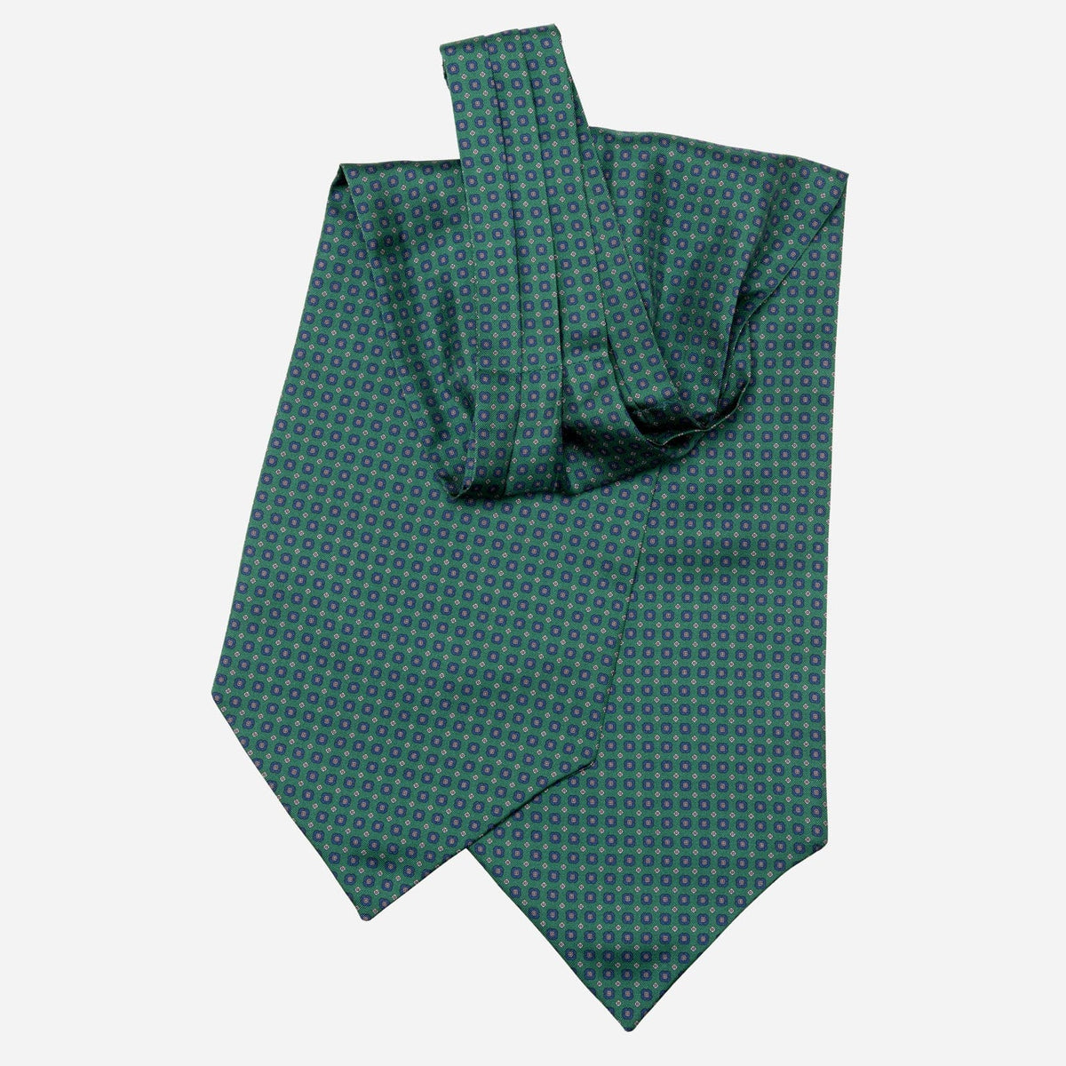 Green Italian Silk Ascot Tie Day Cravat