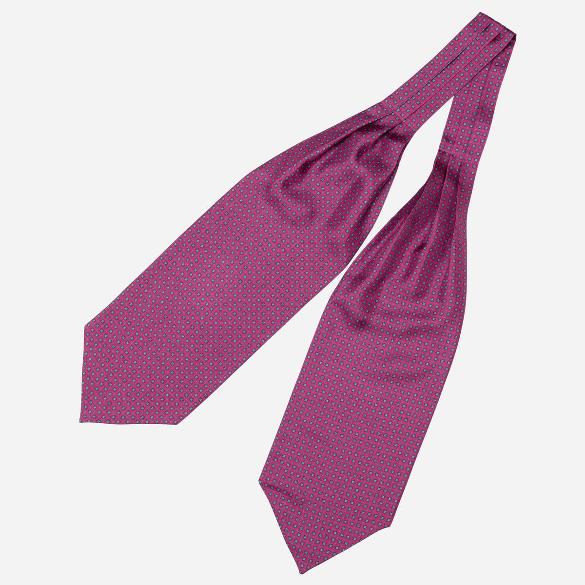 Magenta Italian Silk Ascot Tie Day Cravat