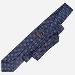 Blue Woven Pure Silk Italian Tie