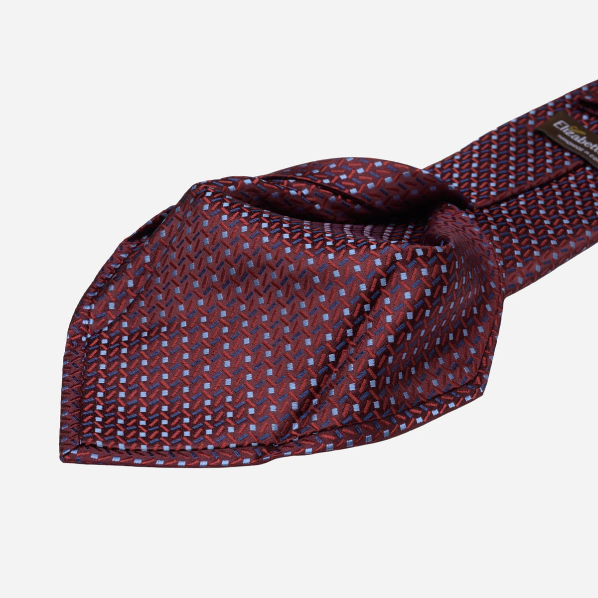 Burgundy Woven Pure Silk Italian Tie