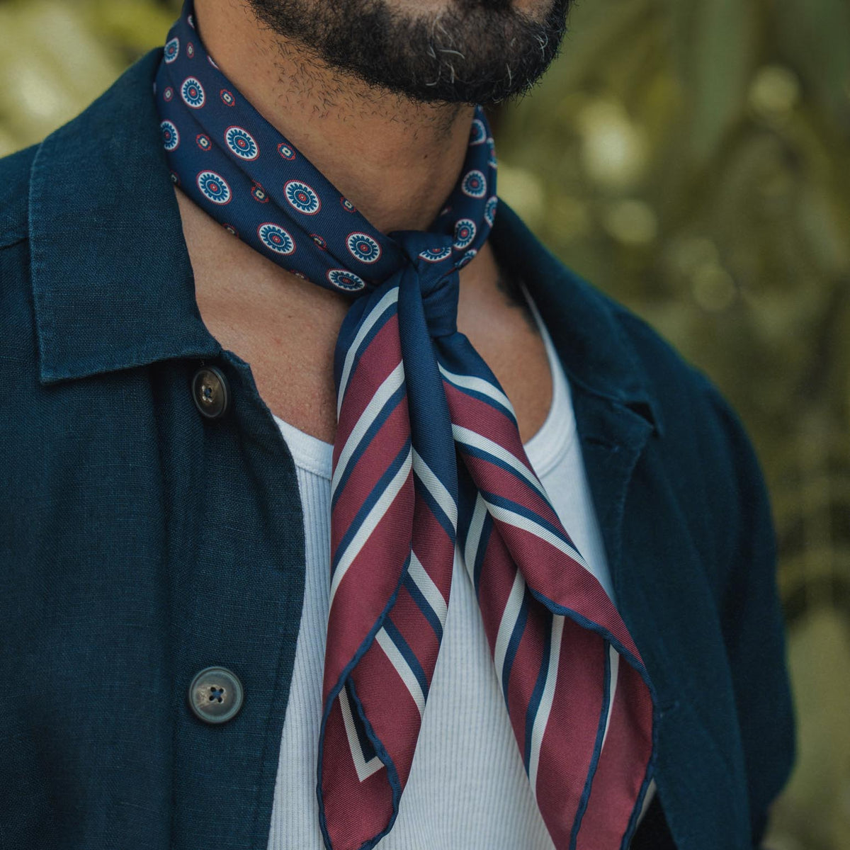 Burgundy Silk Neckerchief