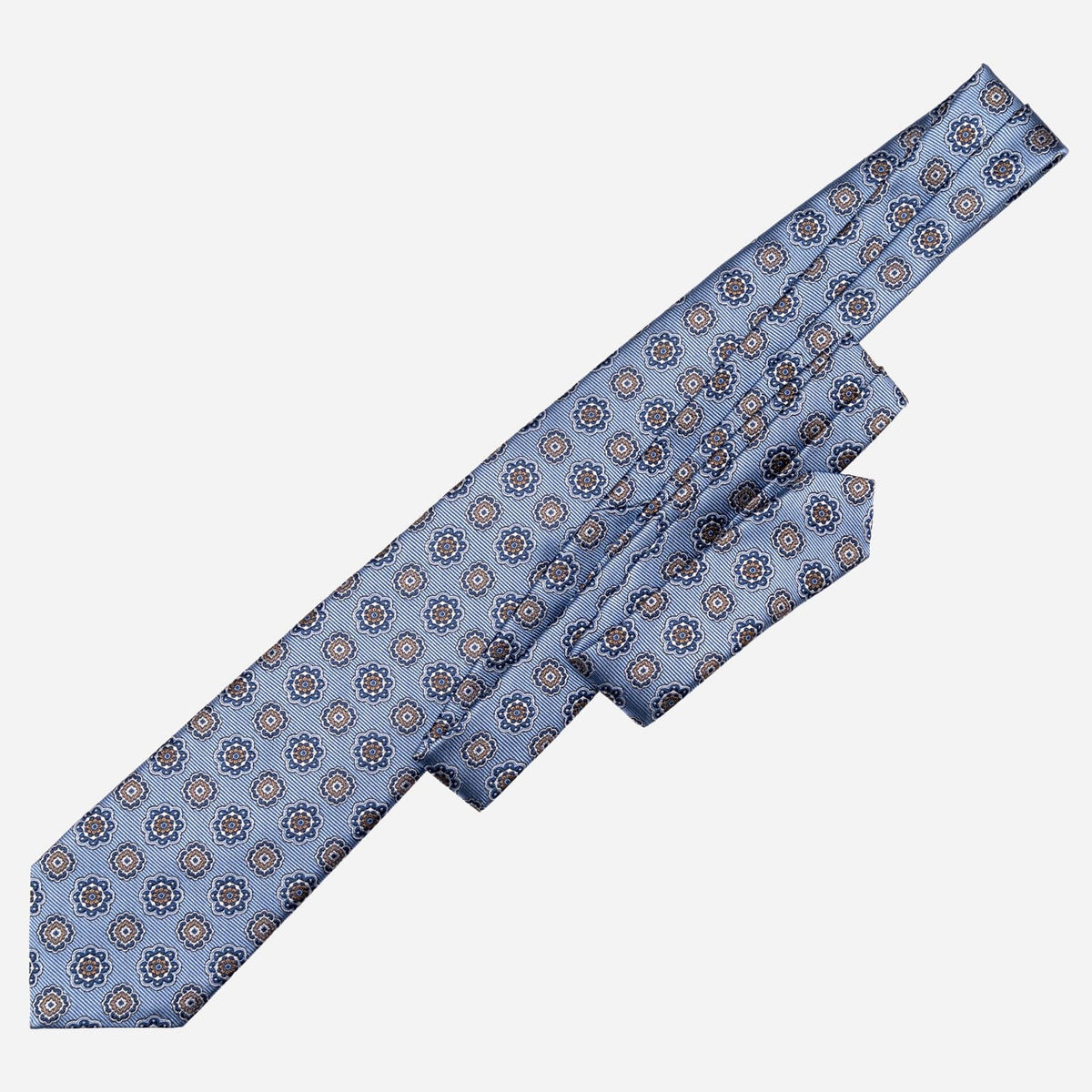 Luxury Light Blue Handmade Italian Silk Tie