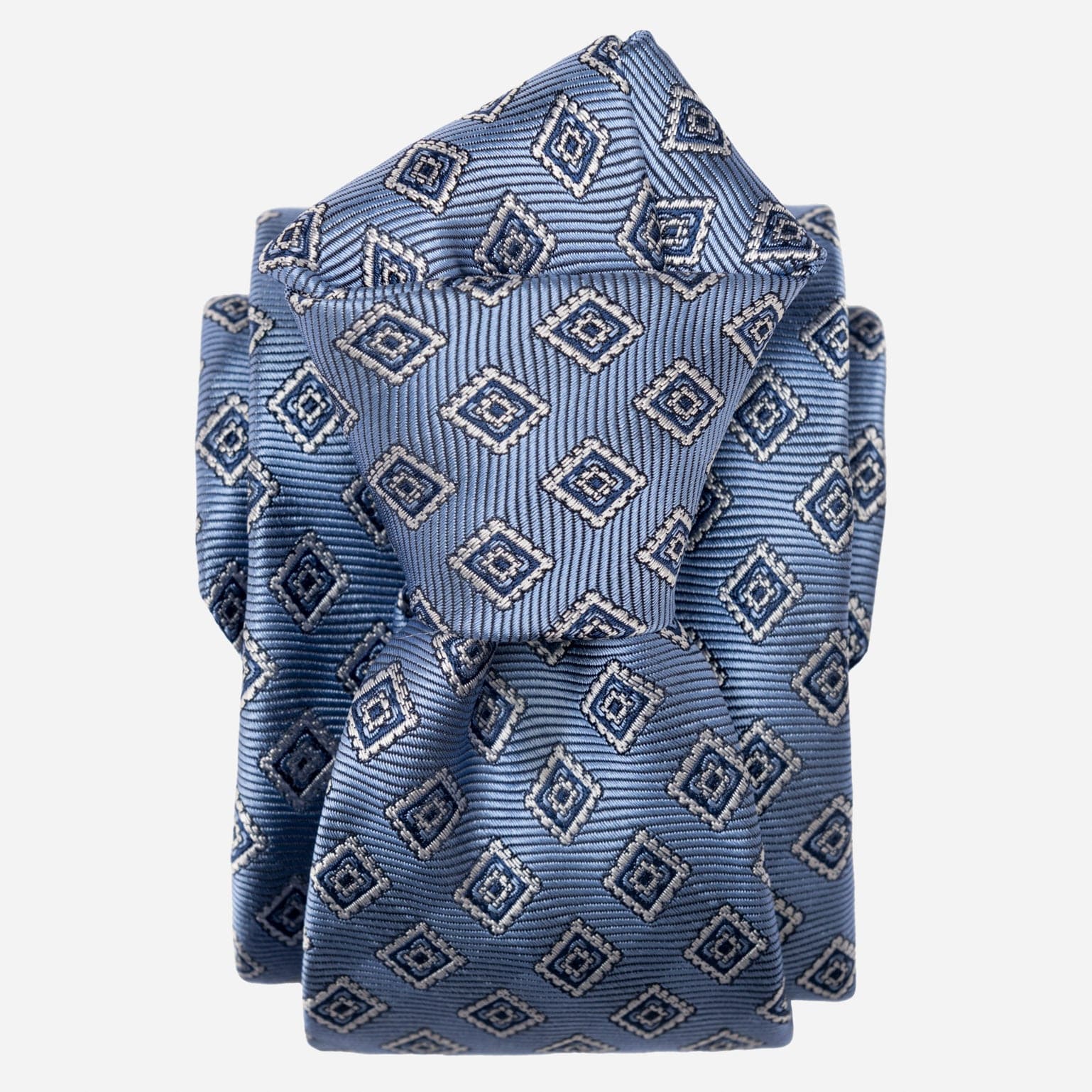 Handmade Italian Silk Necktie - Sky Blue