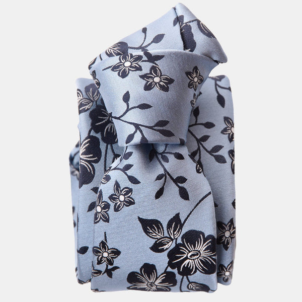 Luxury blue Italian silk tie for formal occasions