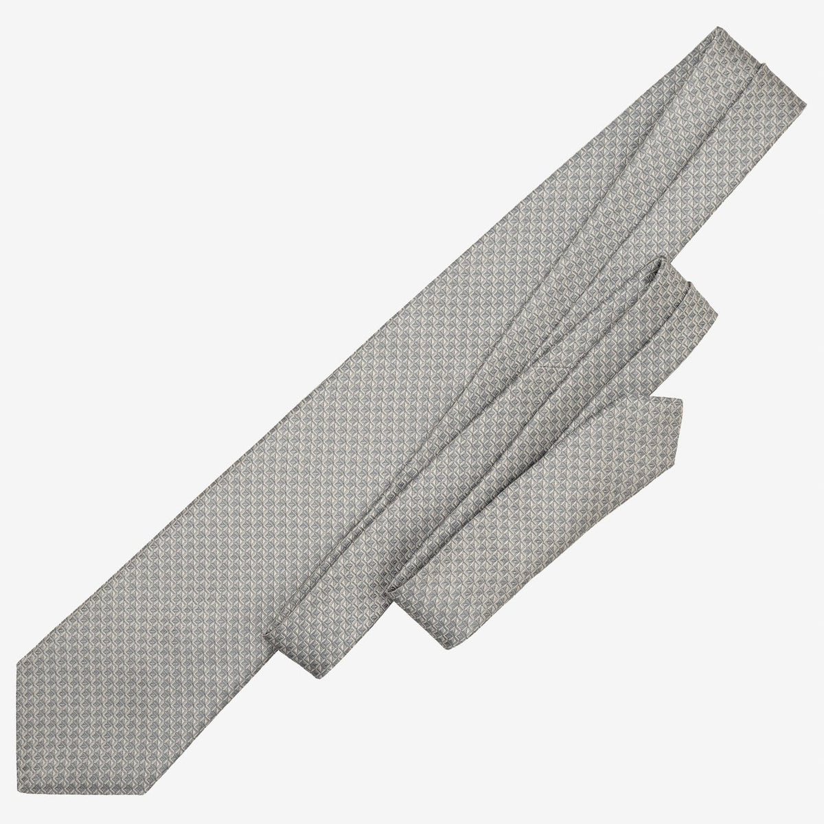 Designer Italian Silk Tie Steel Grey