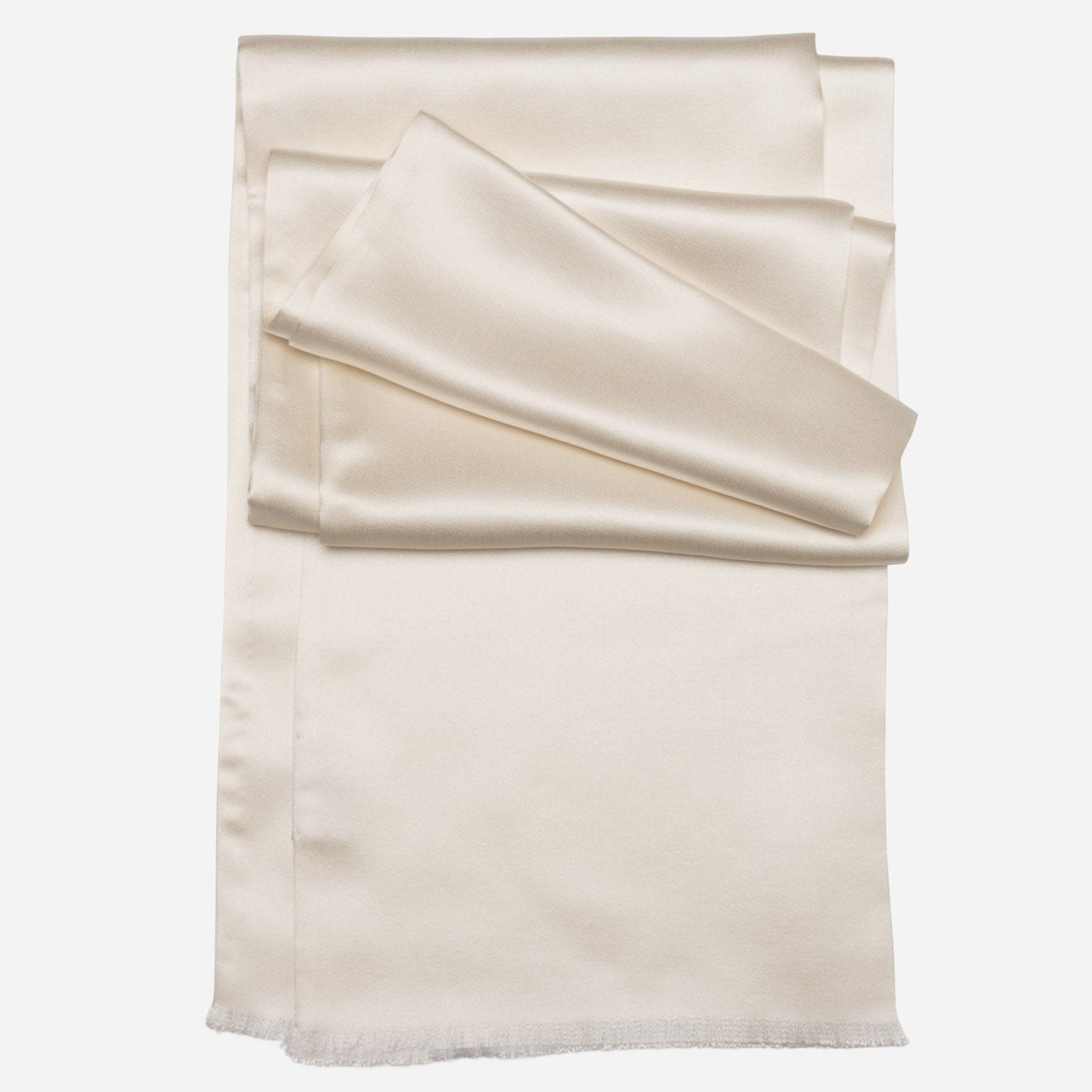 Men's White Silk Opera Tuxedo Scarf