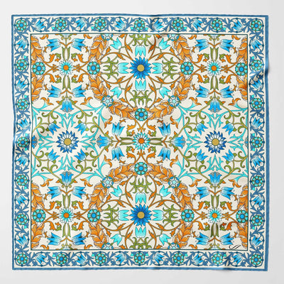 William Morris Design Silk Pocket Square