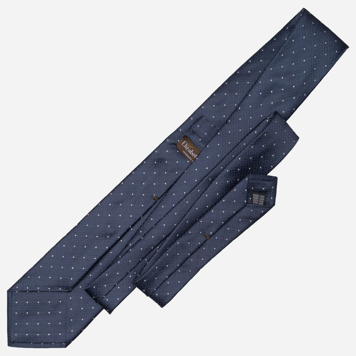 Midnight Blue & Silver Designer Silk Tie