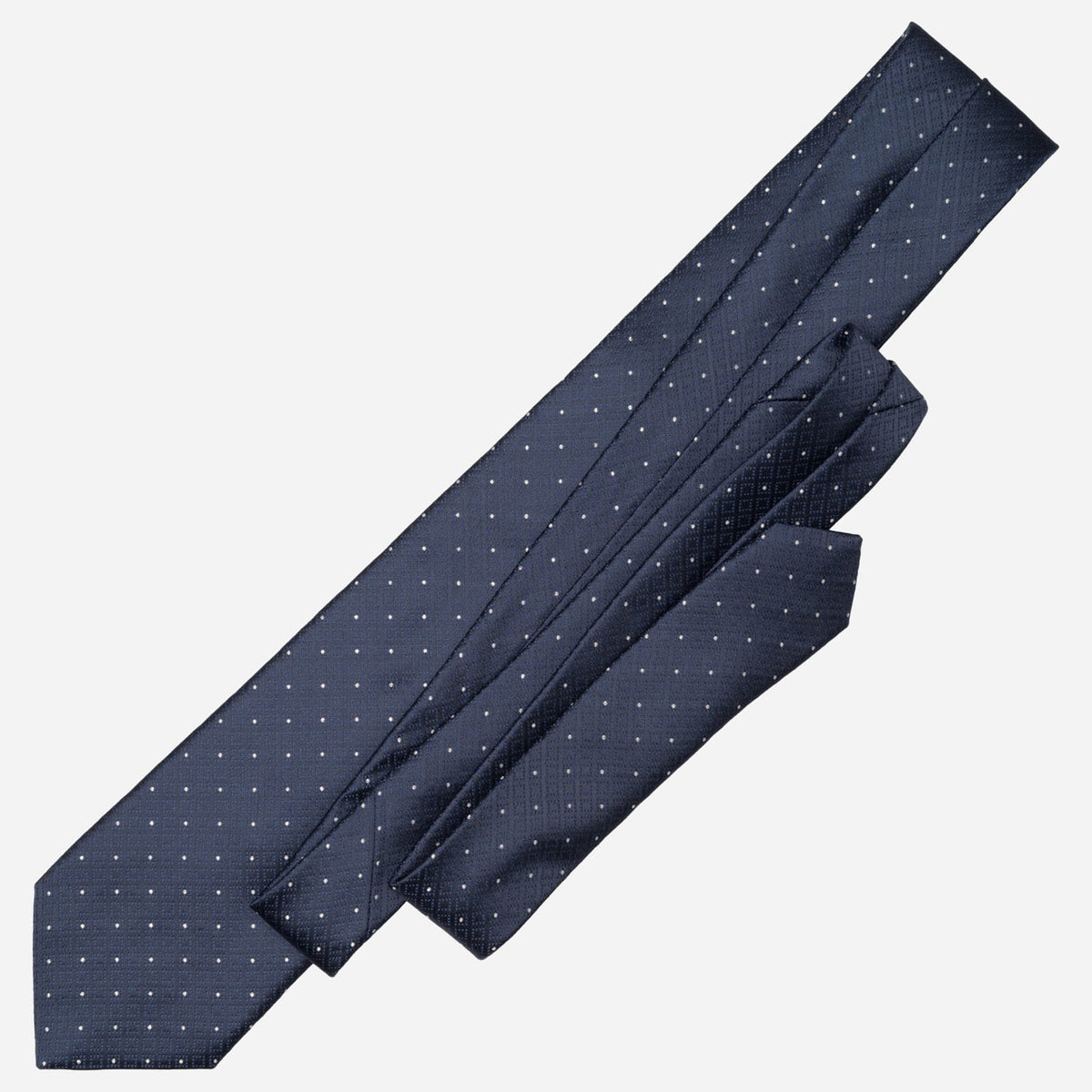 Midnight Blue & Silver Designer Silk Tie