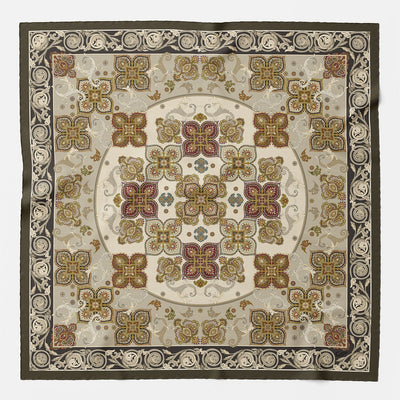 Olive Green Modal Cashmere Square Scarf