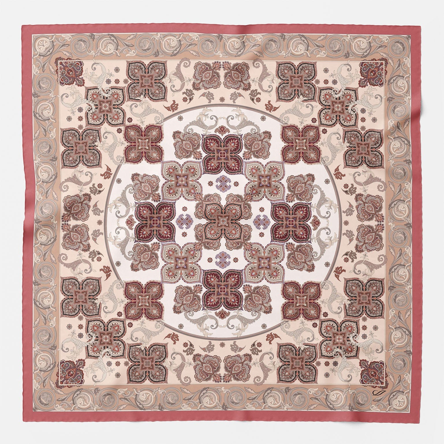 Pink Modal Cashemere Square Scarf
