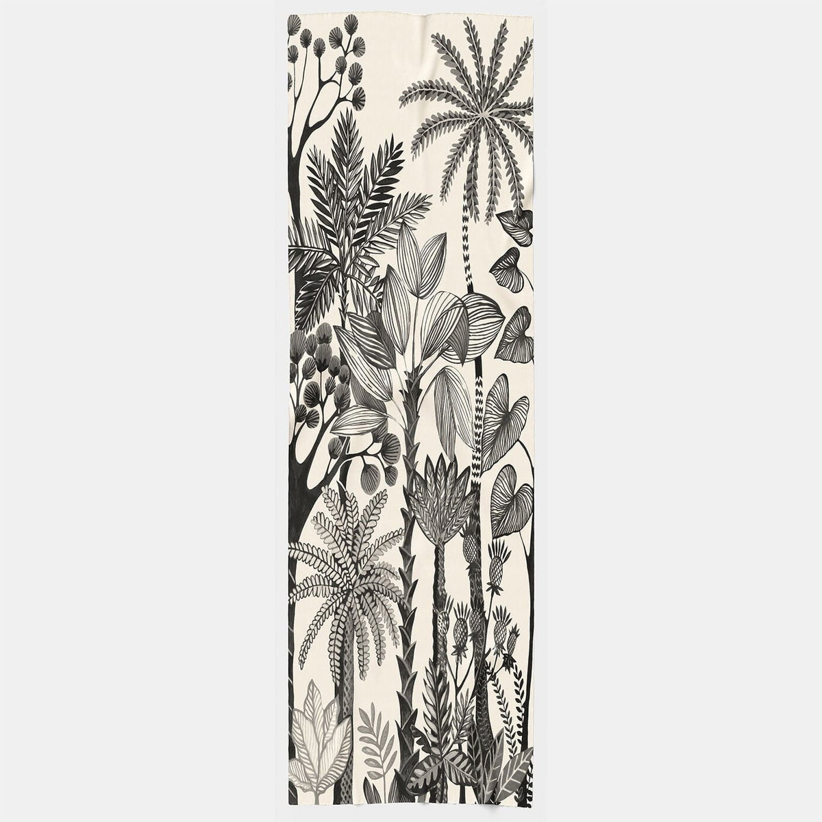 Black Modal Cotton Silk Square Scarf