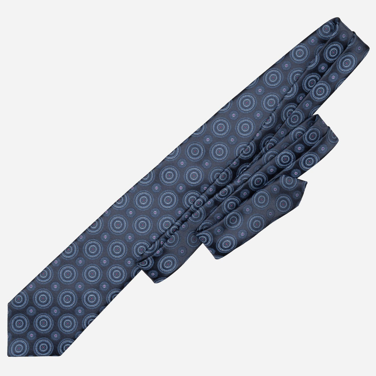 Designer Italian Silk Tie Navy and Blue