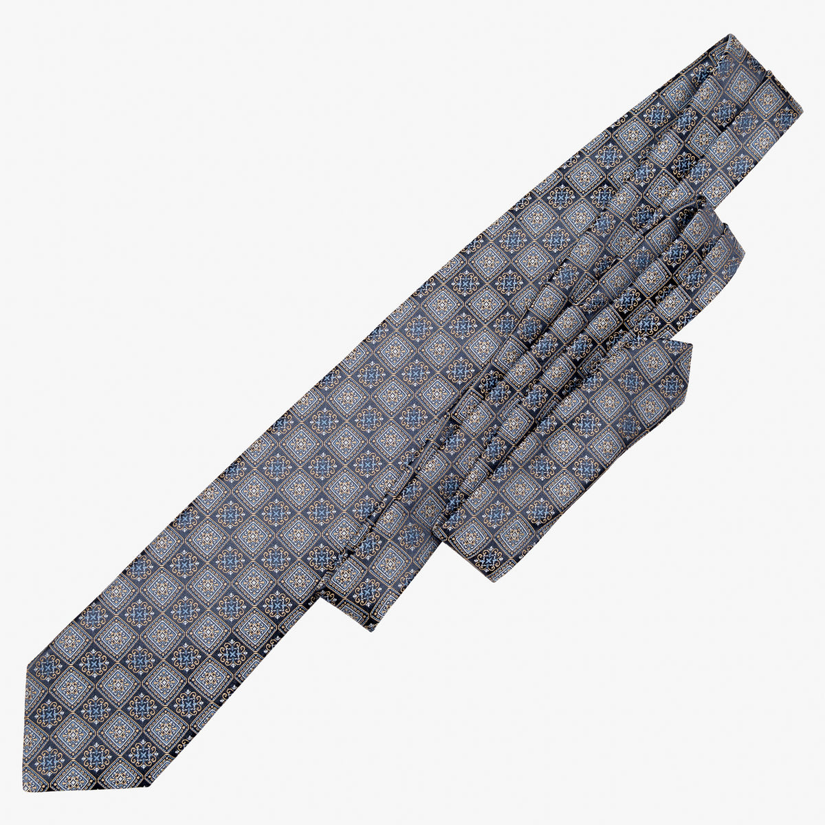 Navy and Blue Italian Handmade Silk Tie