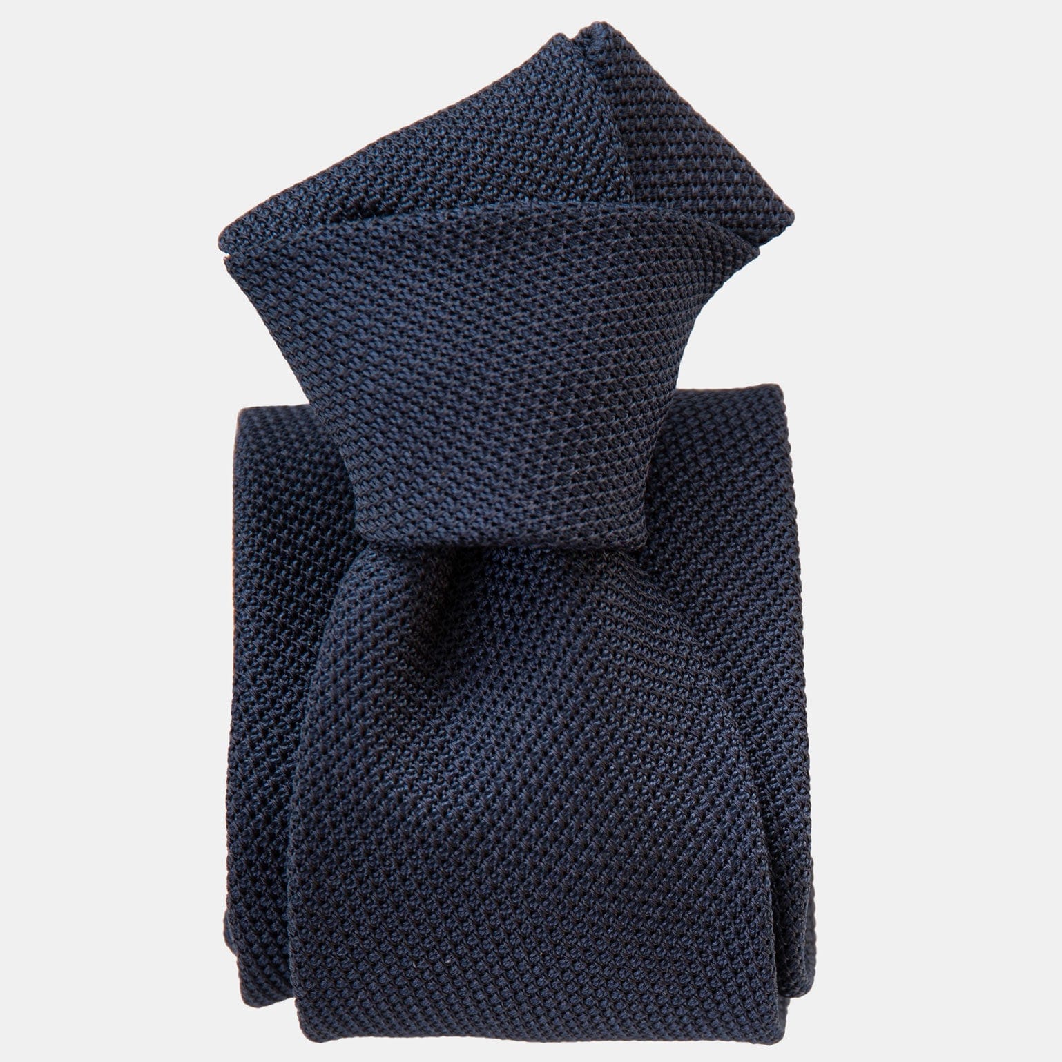 Dark Navy Grenadine Tie - 100% Silk Made in Italy