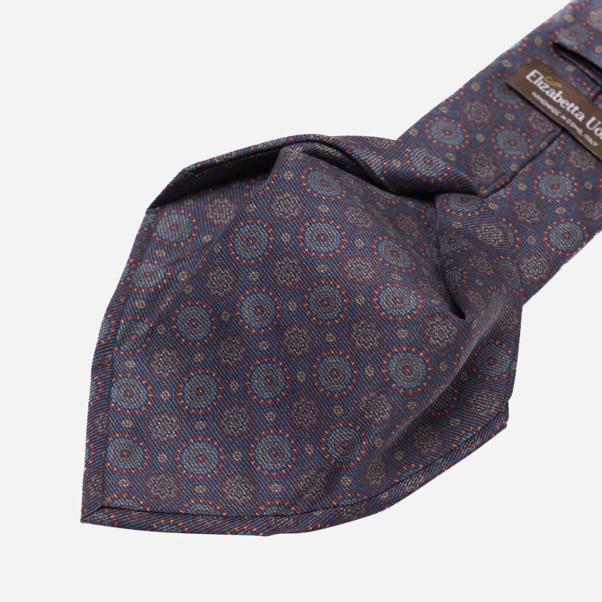 Navy &amp; Burgundy Italian Madder Silk Tie