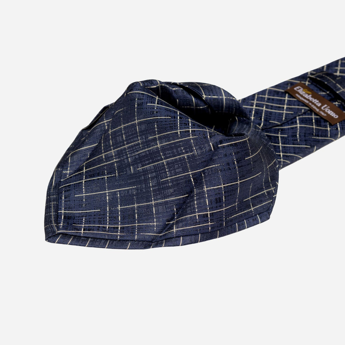 Handmade Italian Designer Navy Silk Tie