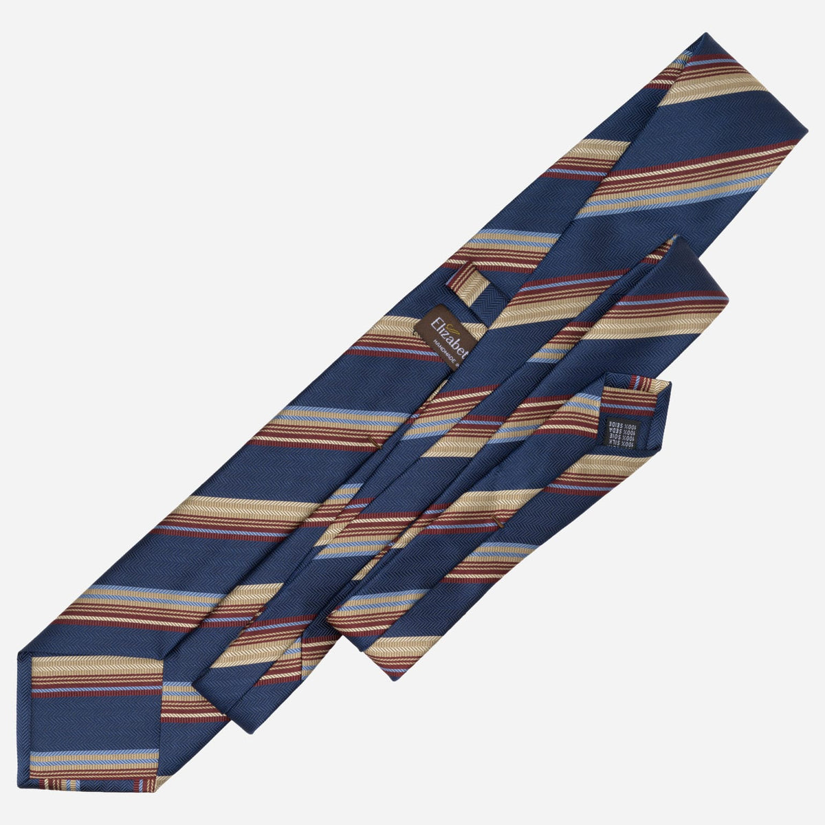 Designer Navy Striped Silk Tie