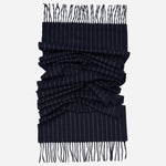 Navy Cashmere Wool Scarf