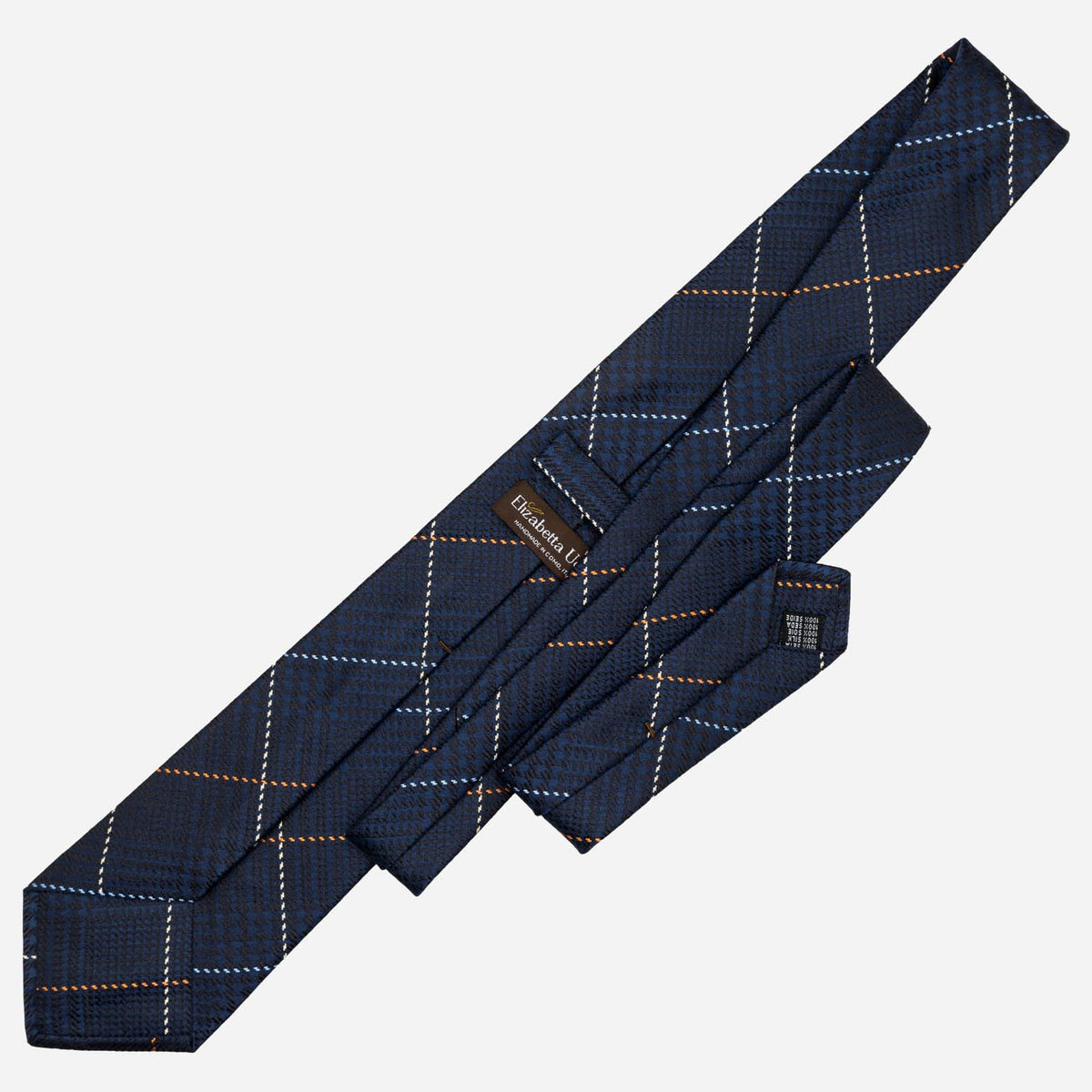 Navy Prince of Wales Designer Silk Tie