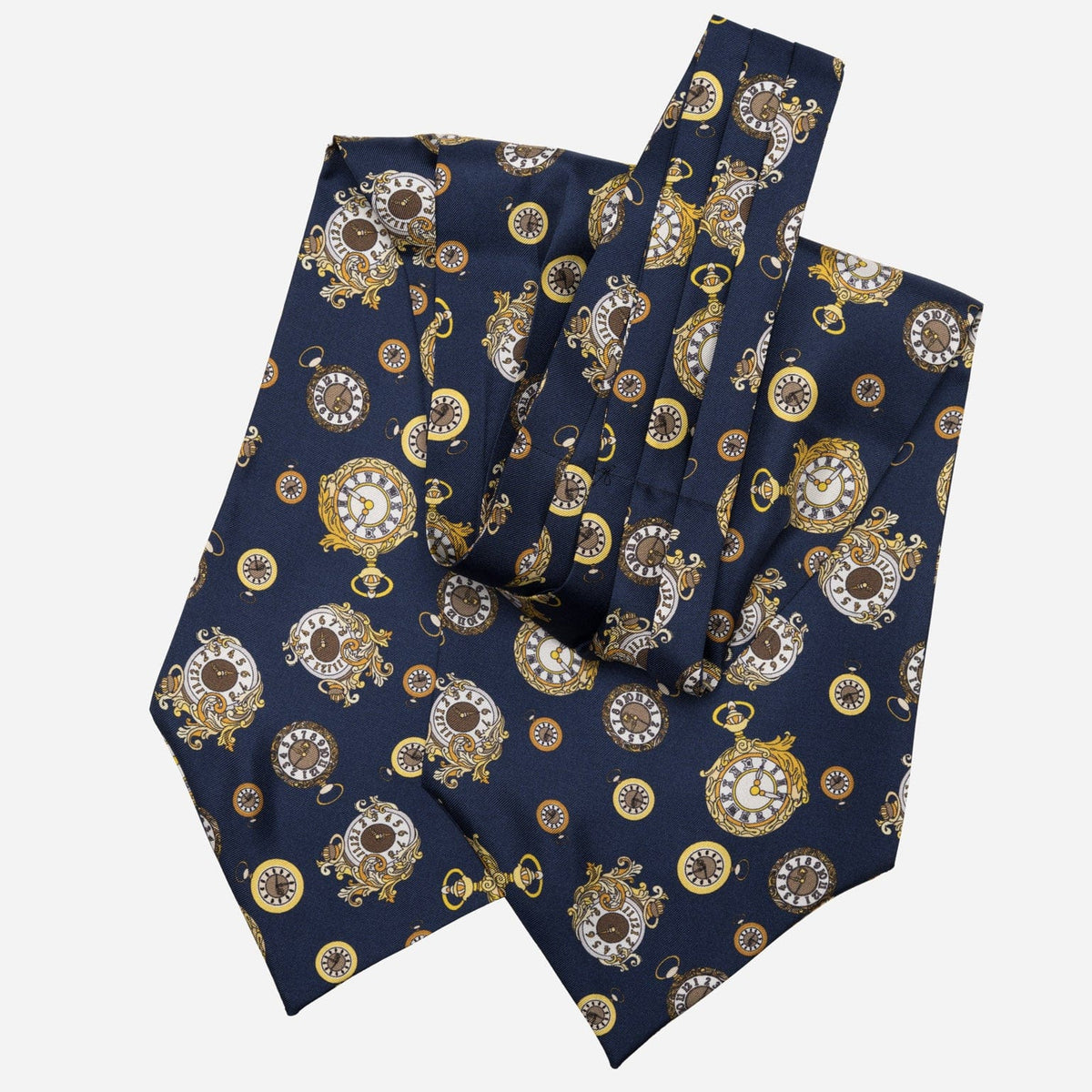 Italian Navy Silk Ascot Tie Day Cravat