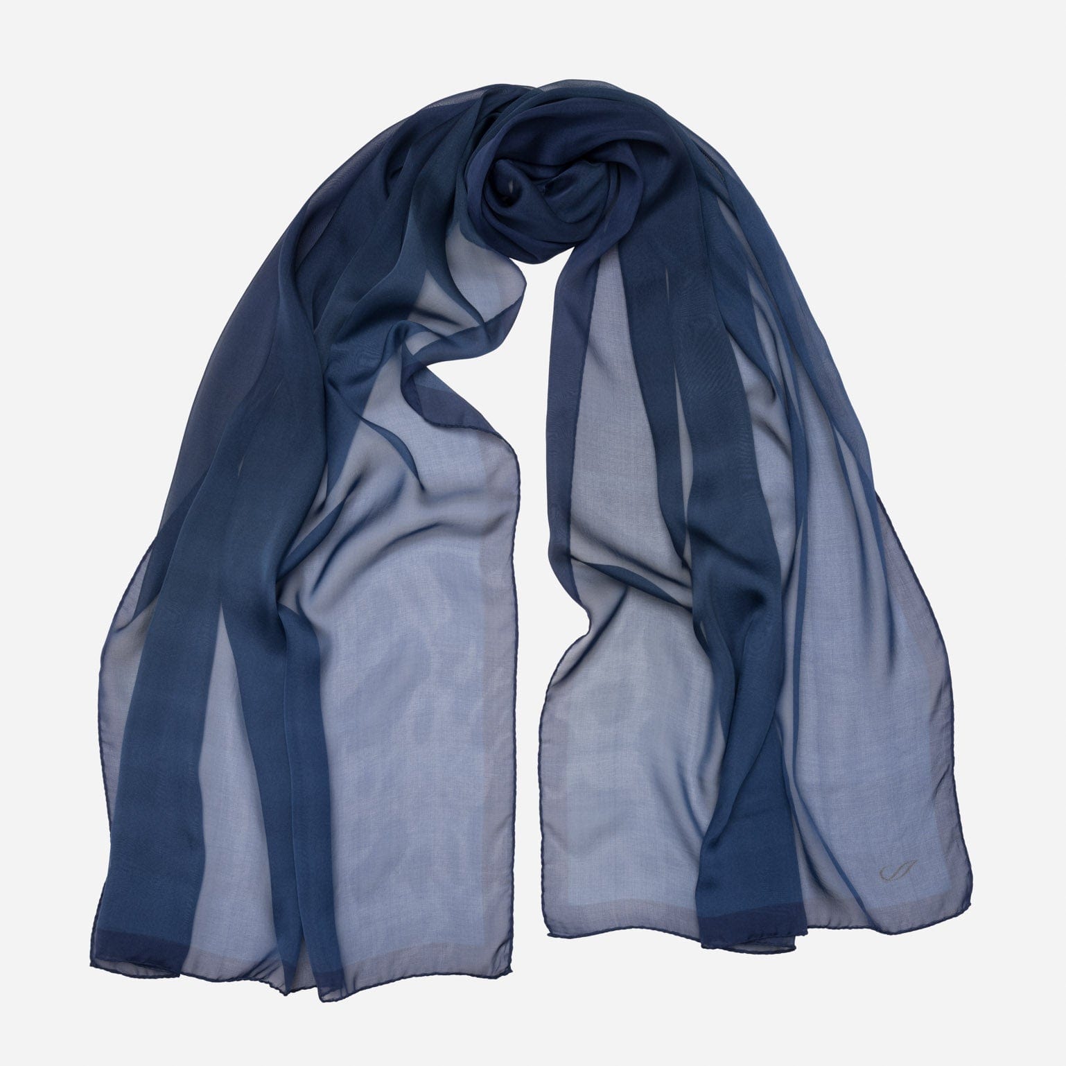 Navy Large Sheer Silk Wrap Shawl Navy Large Sheer Silk Wrap Shawl