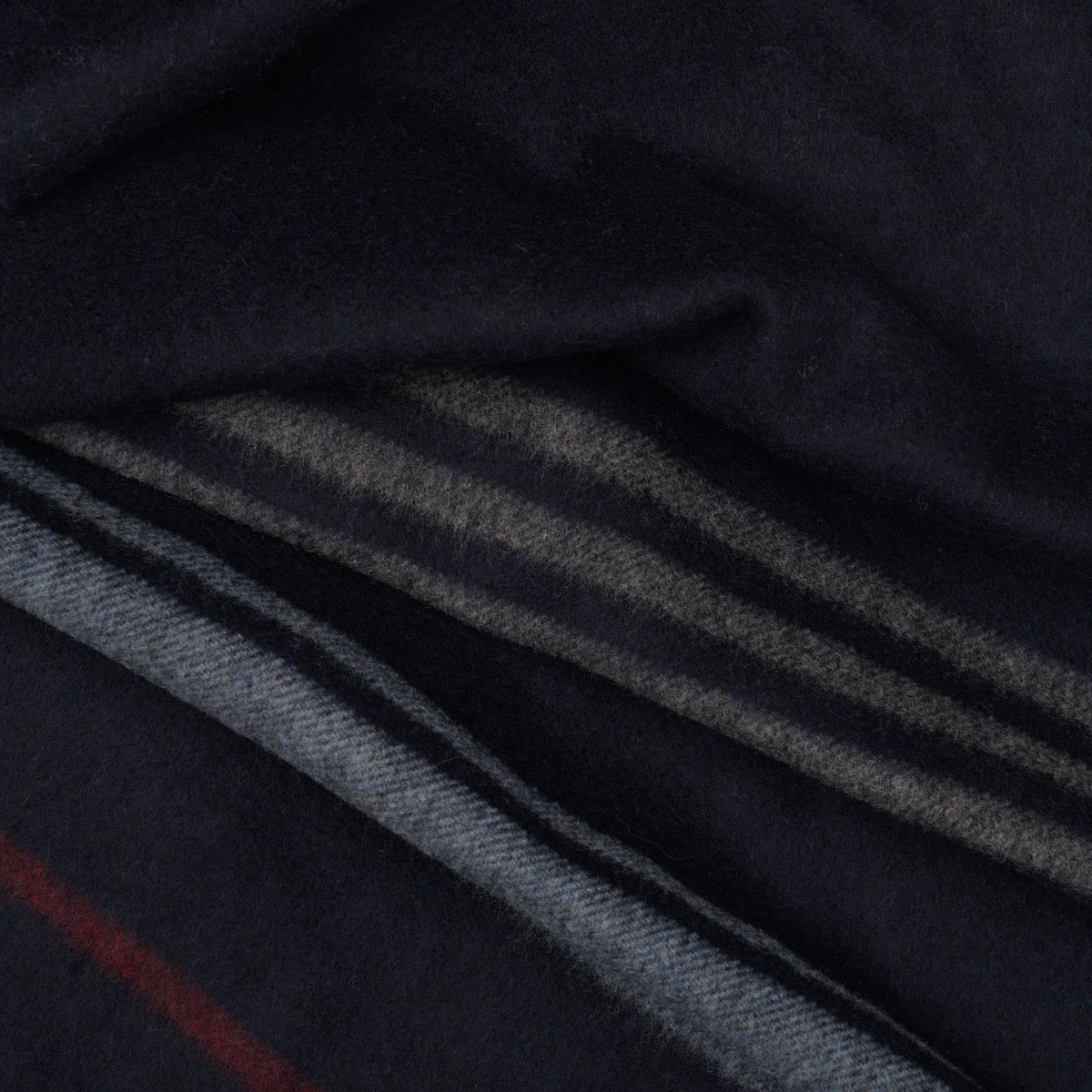 Navy Italian Wool Cashmere Scarf
