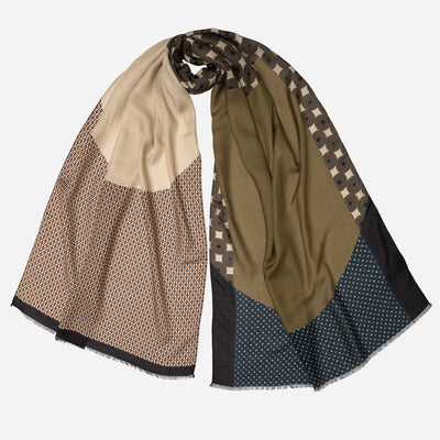 Italian Olive Green Modal Twill Scarf