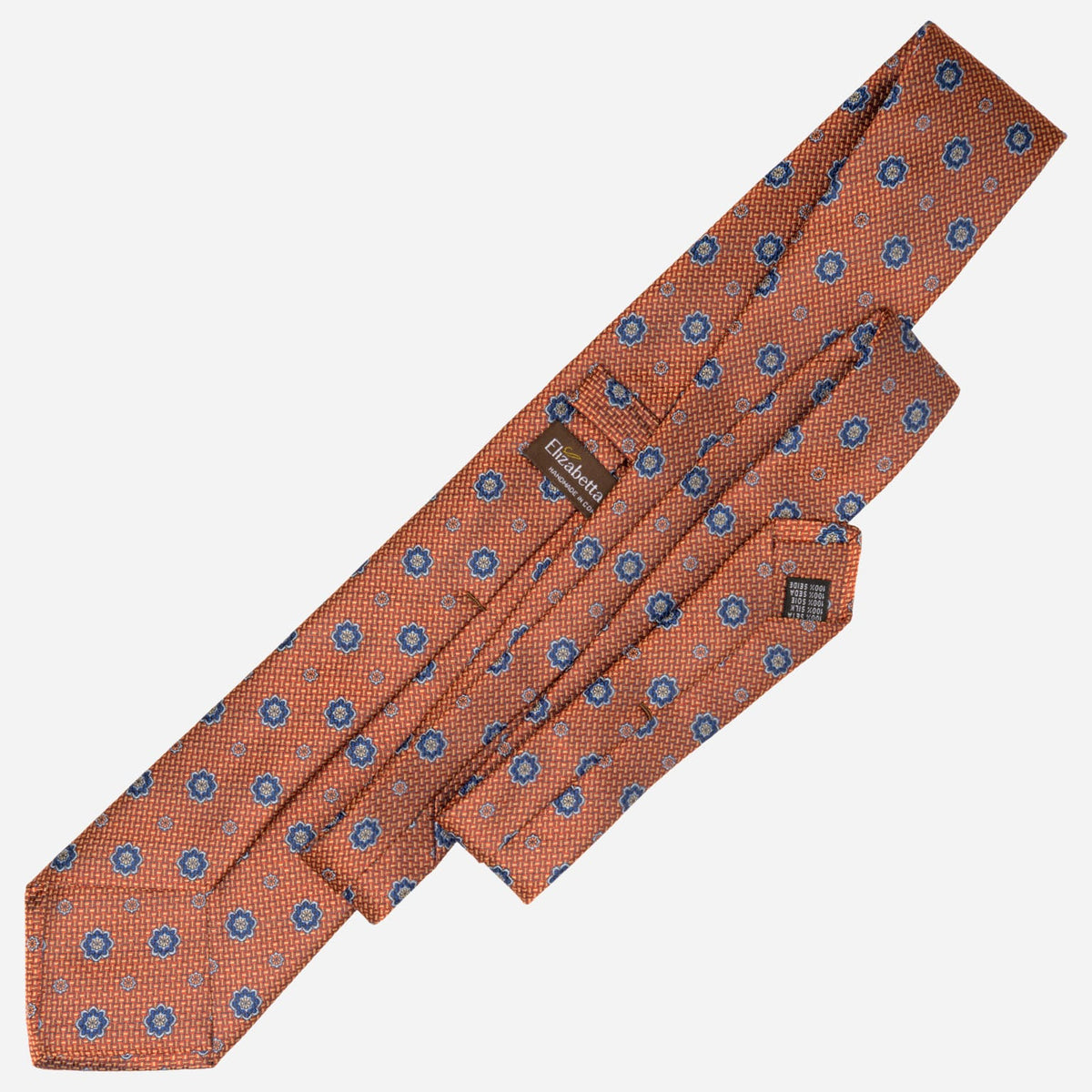 Orange Handmade Italian Silk Tie