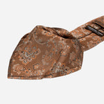Italian Designer Salmon Silk Paisley Tie