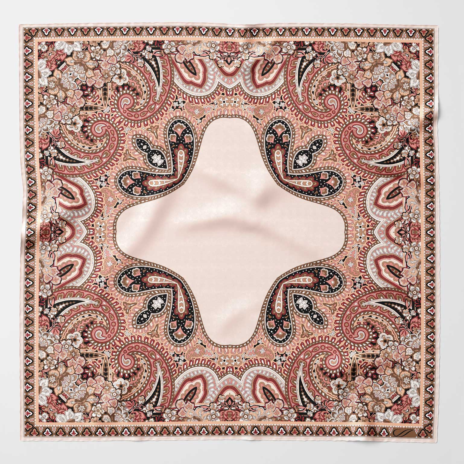 Luxury handmade Italian silk pocket square hand rolled