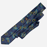 Designer Navy Paisley Silk Tie