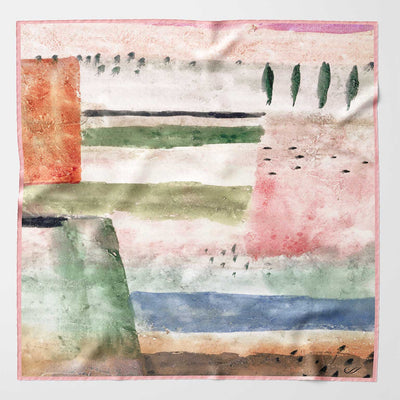 Luxury handmade Italian silk pocket square hand rolled