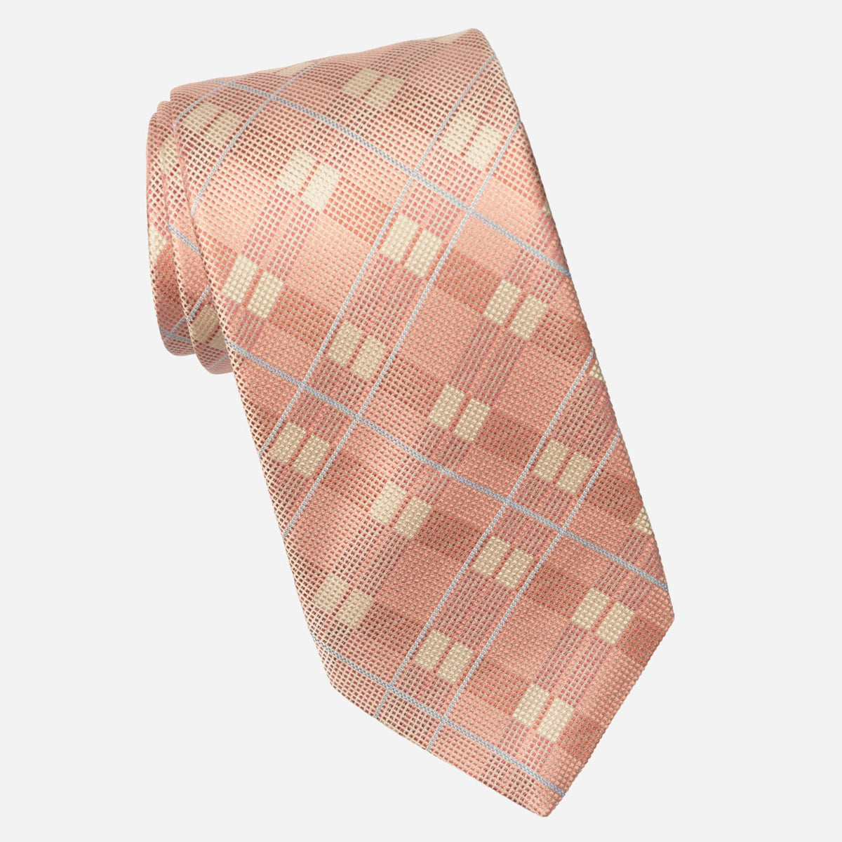 Peach Italian Designer Silk Tie for Men