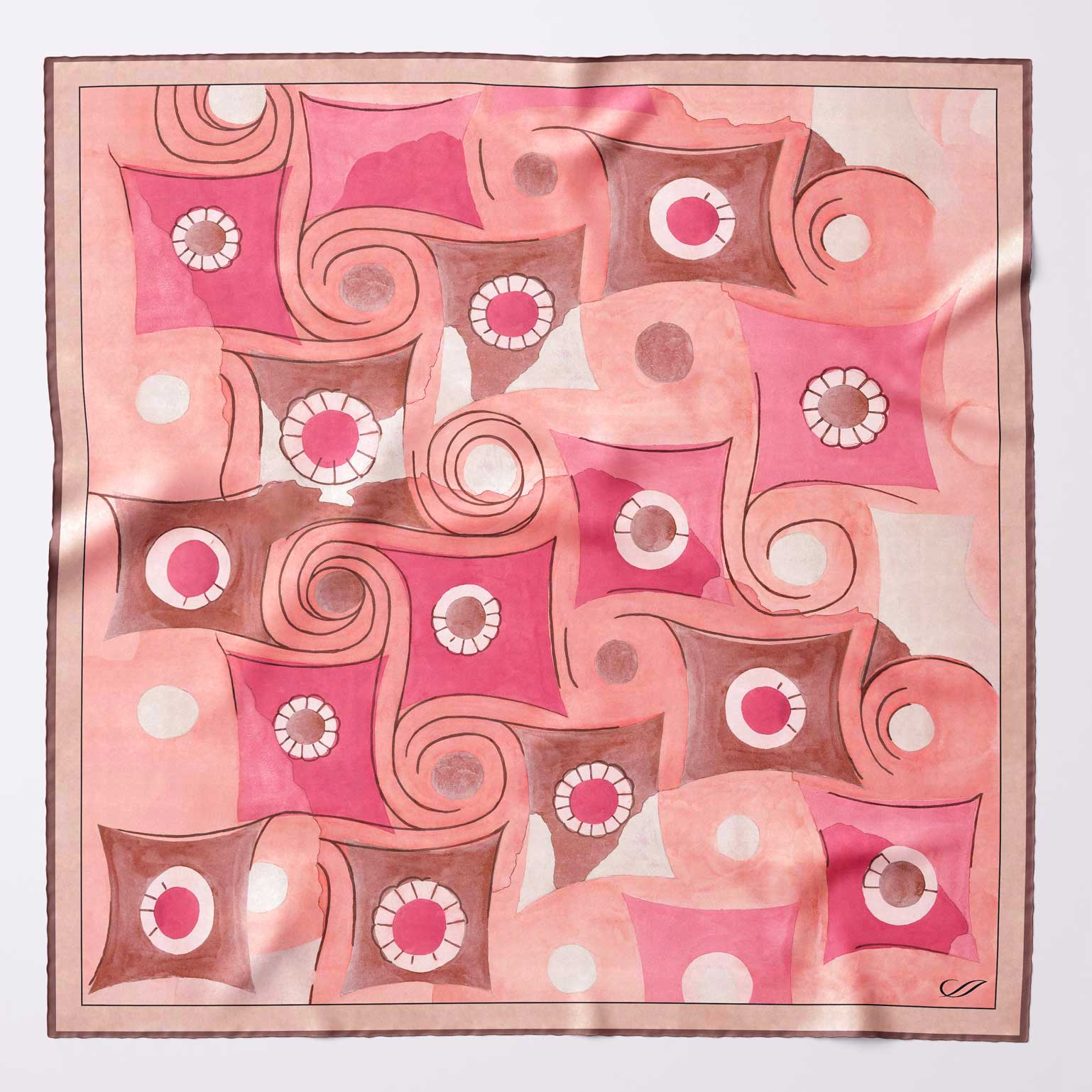 Luxury handmade Italian silk pocket square hand rolled