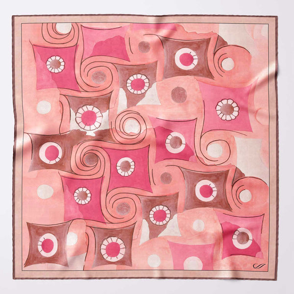 Luxury handmade Italian silk pocket square hand rolled