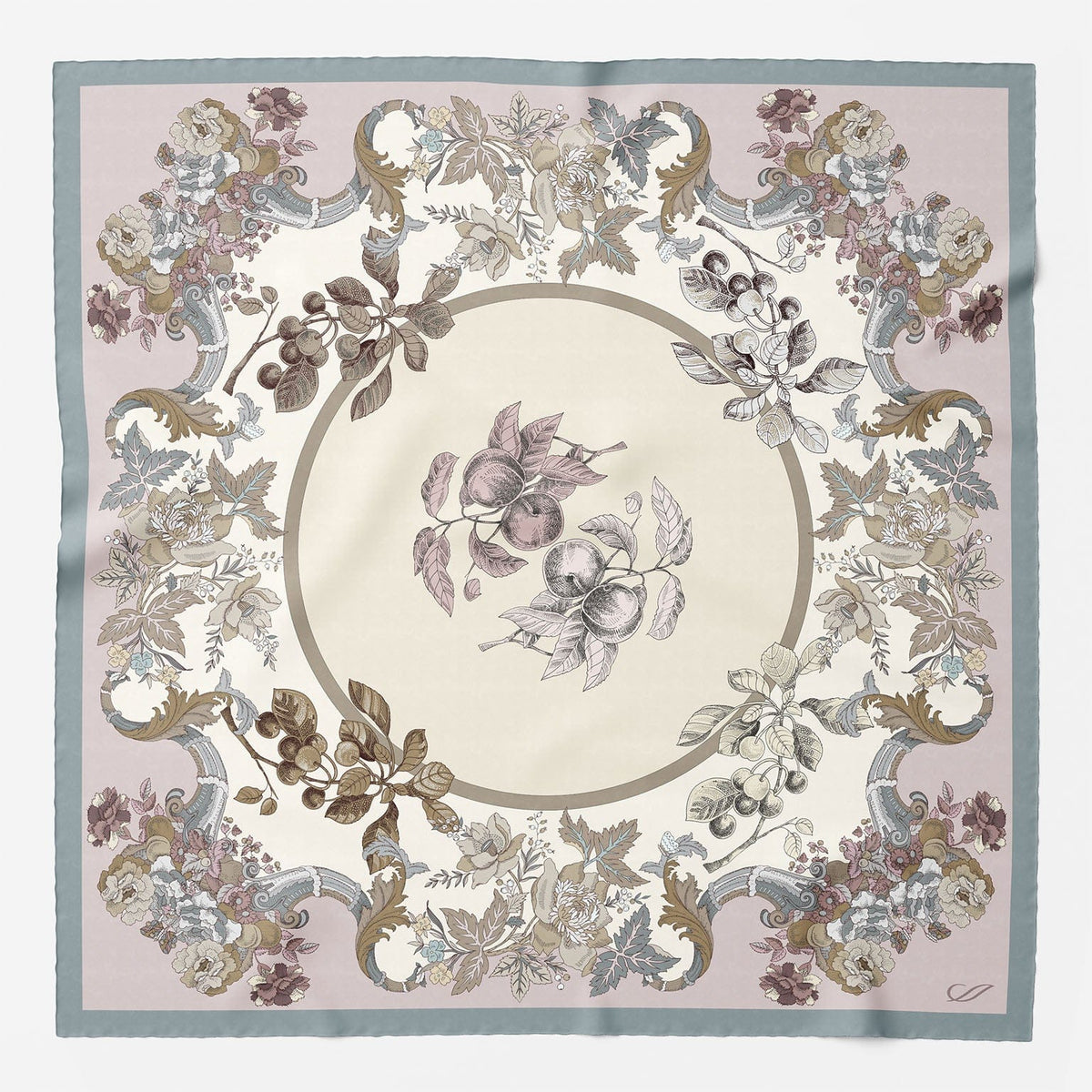 Pink & Blue Modal Cashemere Square Scarf