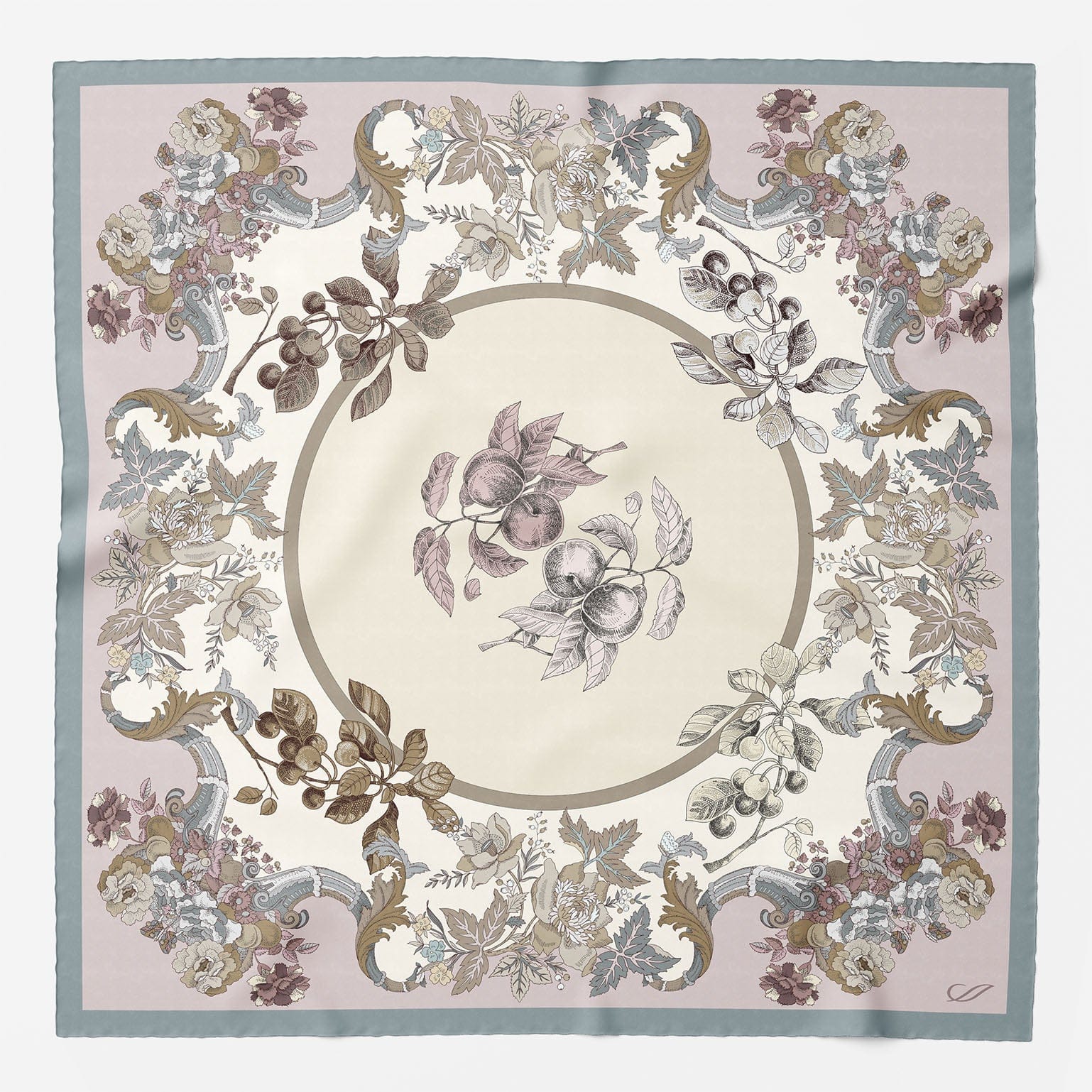 Pink & Blue Modal Cashemere Square Scarf