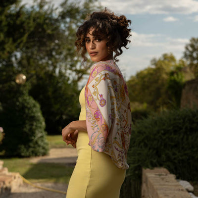 luxury designer handmade Italian silk scarf