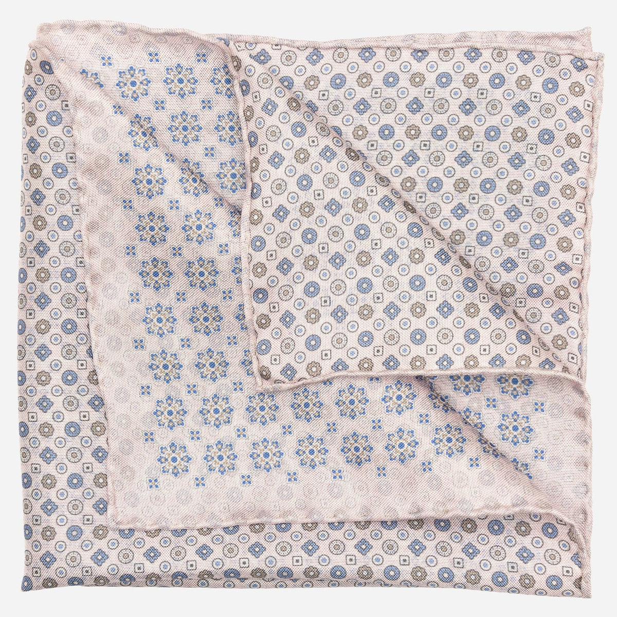 Double Sided Pink Silk Pocket Square