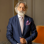 Pink Italian Designer Silk Tie for Men