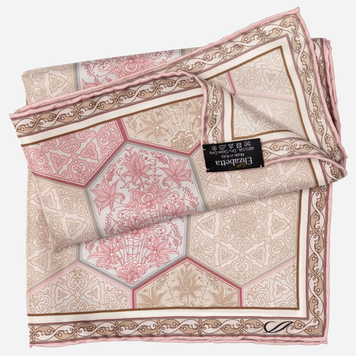 Luxury Italian Pink Silk Pocket Square