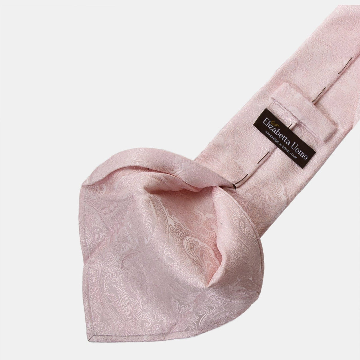 Extra Long Pink Paisley Italian Silk Tie